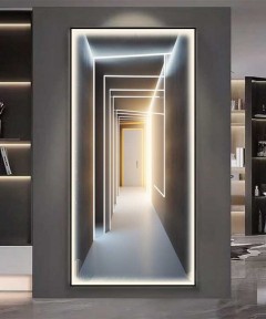 3D Effect Black Frame Modern  American Style With Lighting
